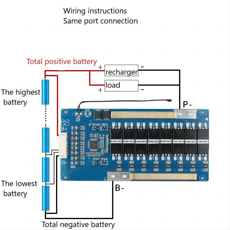 8 seria Litowo-żelazowo-fosforanowa płyta ochronna baterii 24V 40A 50A 60A Online PCB Manufacturing
